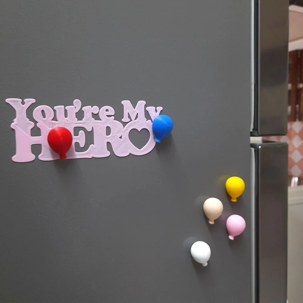 Colourful Balloon Magnets for Refrigerator Office Cabinets Whiteboards Photo, Set of 6 image 5