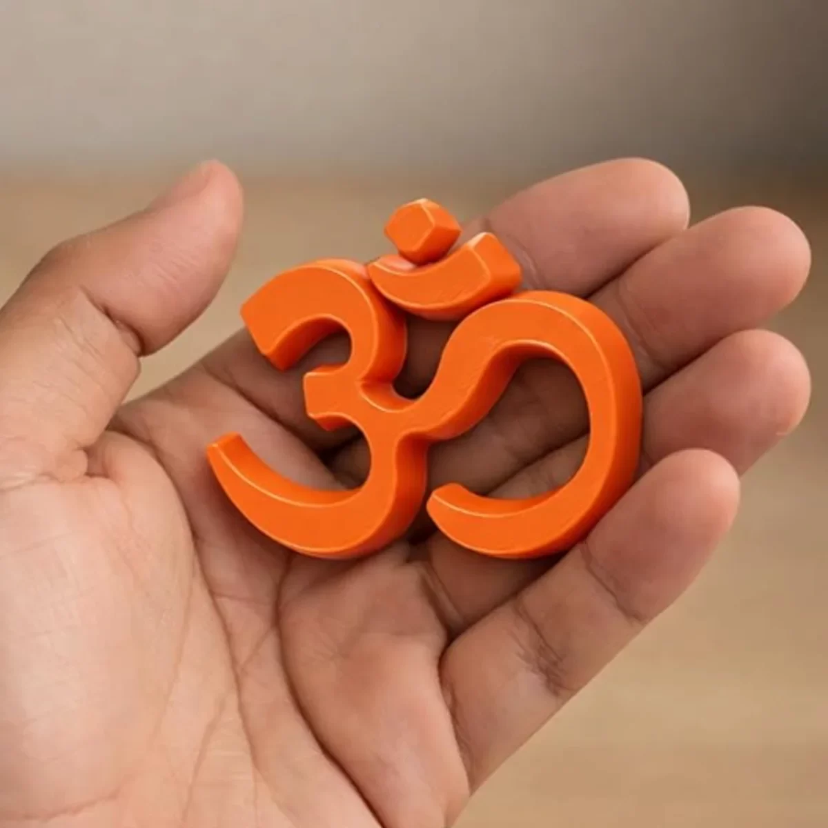 Om Fridge Magnet | Spiritual Gift for Home, Kitchen, Office, Fridge & Metal Surfaces | Washable, Durable & Lightweight Magnetic Decorative Symbol (Orange)