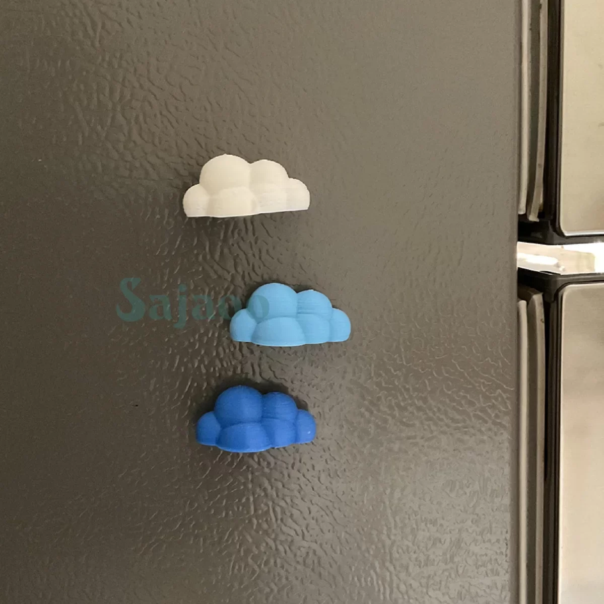 Beautiful Cloud Magnets for Refrigerator Office Cabinets Whiteboards Photo, Set of 3