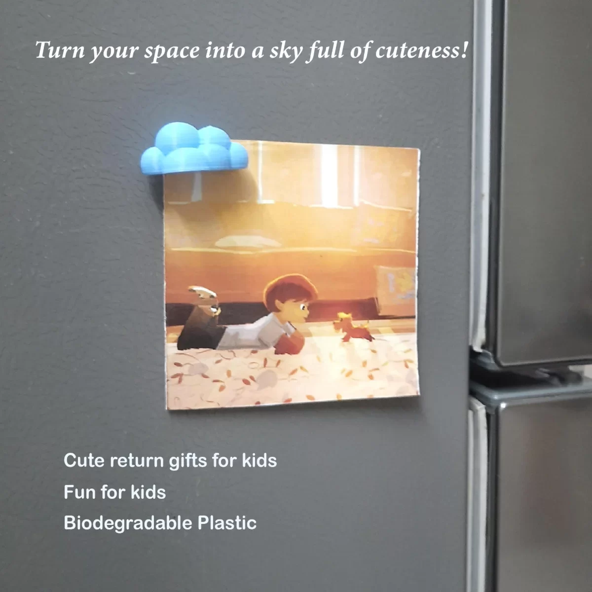 Beautiful Cloud Magnets for Refrigerator Office Cabinets Whiteboards Photo, Set of 3 image 4
