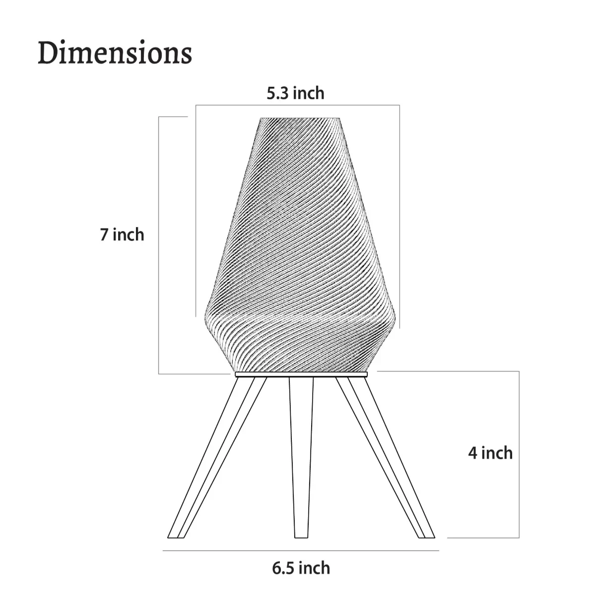 Modern Table Lamp – Warm Ambient Light, E27 Bulb Compatible, Unique Minimalist Design – Home & Office Décor, Bedside Night Lamp, Gift for Living Room & Bedroom image 4