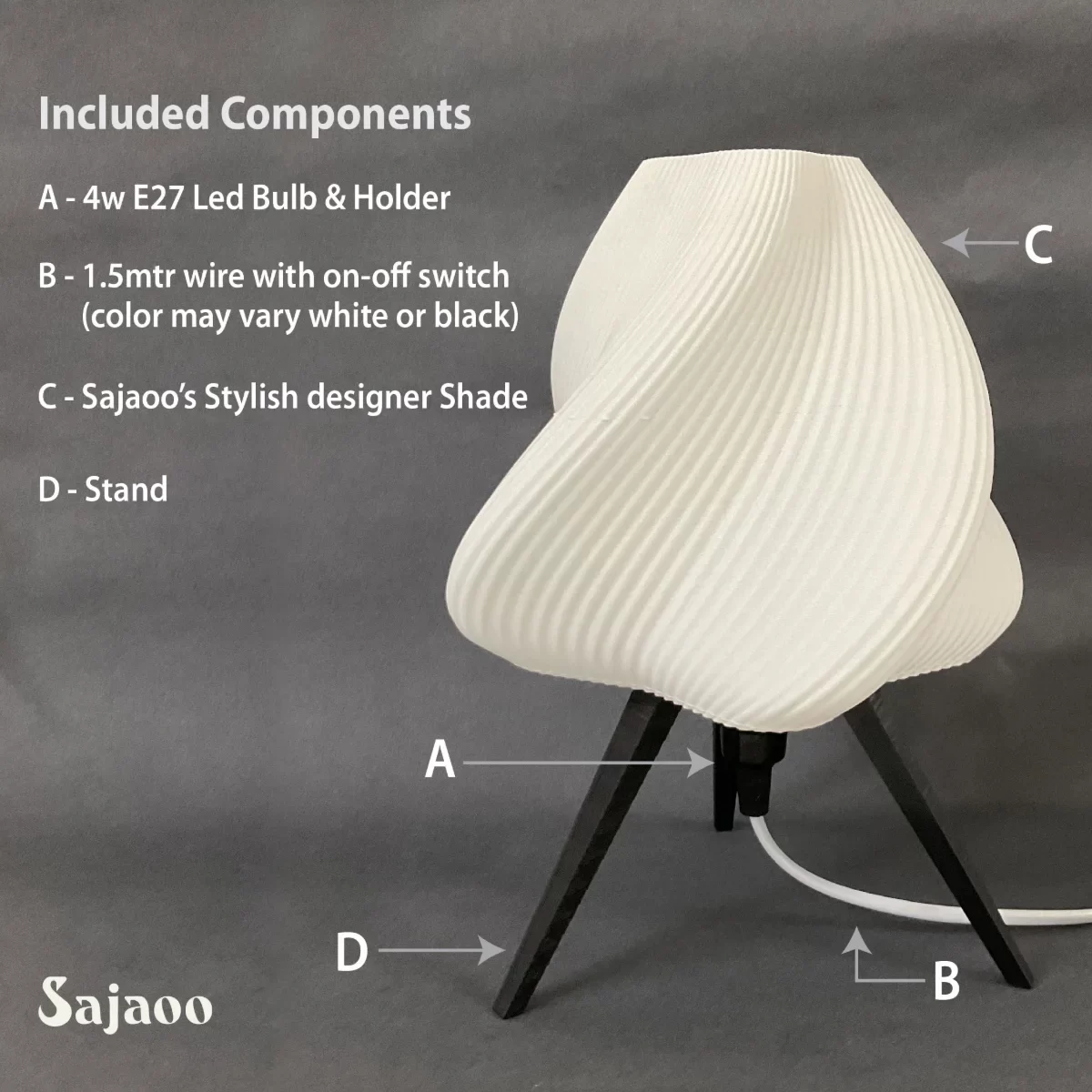Modern Bedside Table Lamp – Elegant LED Bed Lamp for Bedroom Side Table, Soft Ambient Lighting for Nightstand & Reading – Set of 1 image 3