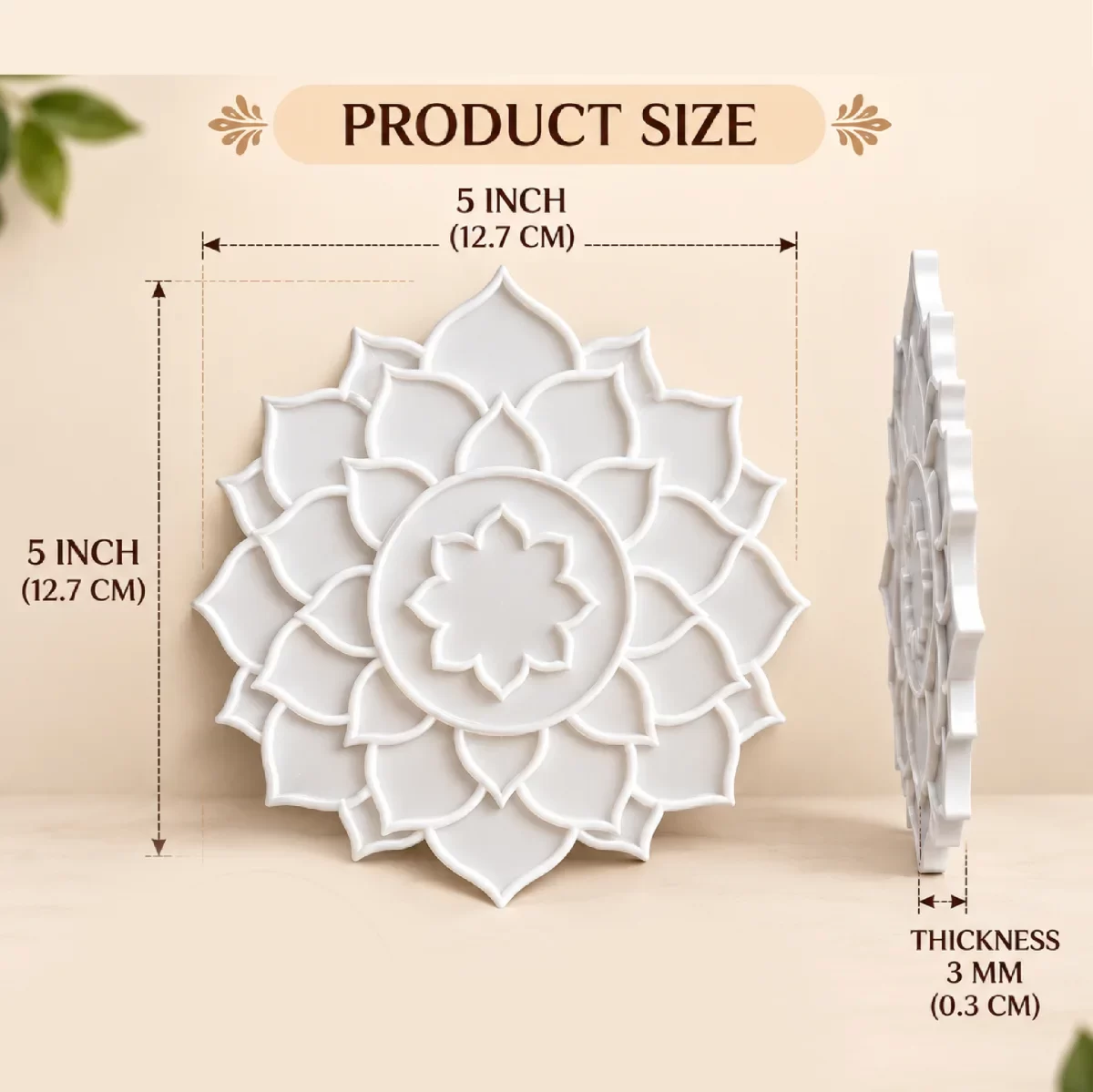 DIY Rangoli Lotus Design Plate-1 image 3