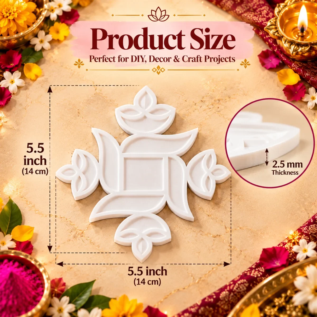 Swastik Rangoli Plate image 3
