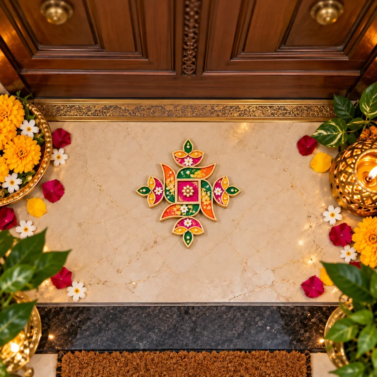Swastik Rangoli Plate image 5