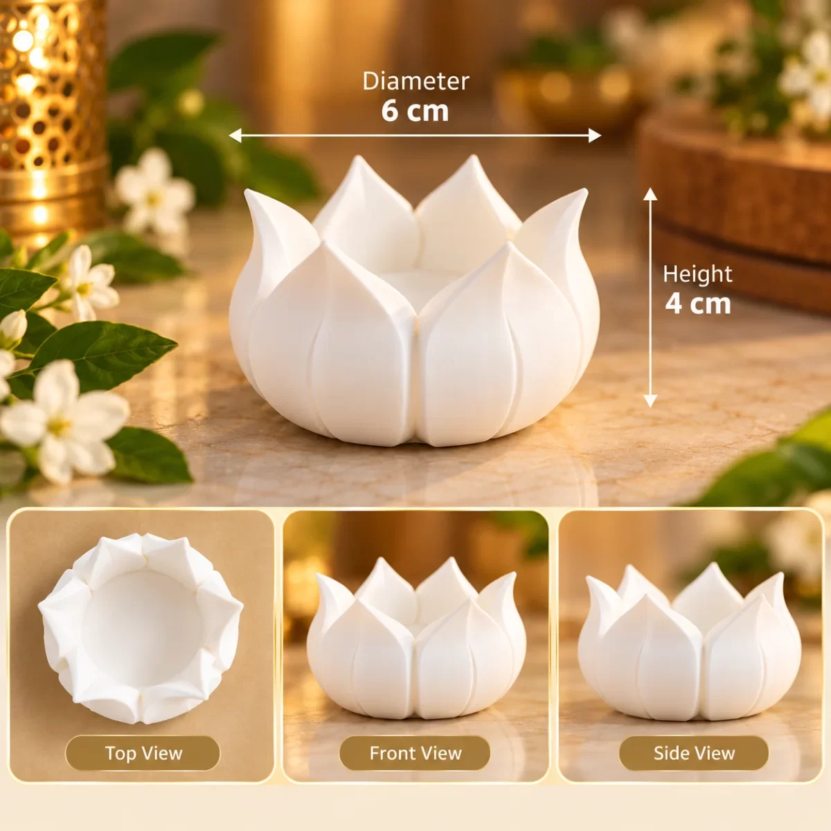 Lotus LED Diya Holder image 3