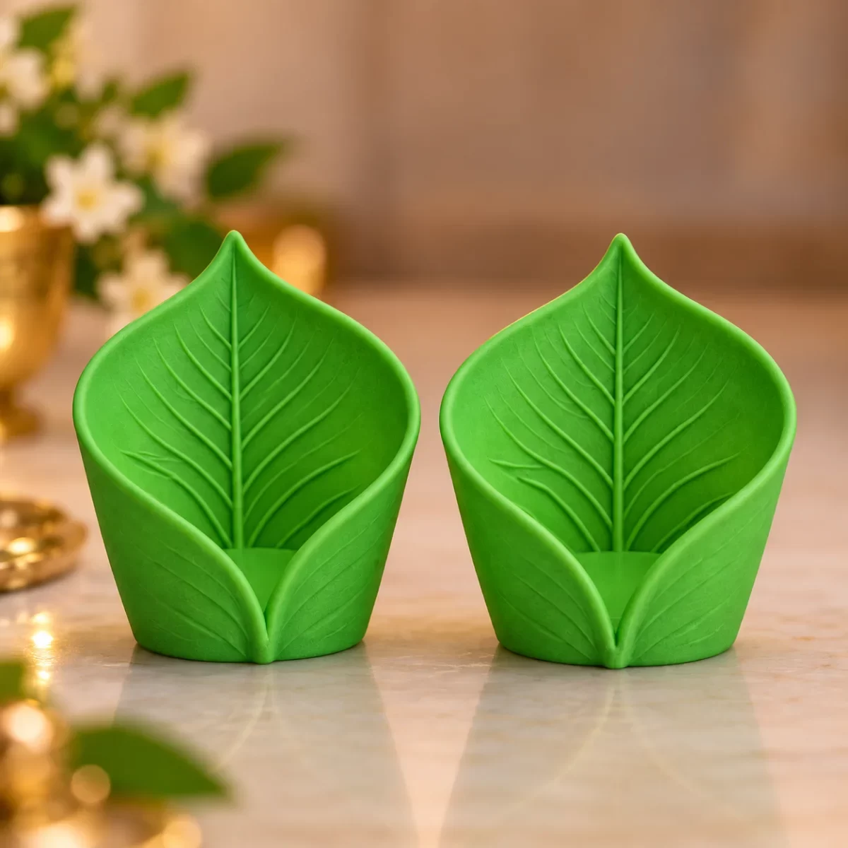 Leaf LED Diya Holder — Copy image 4