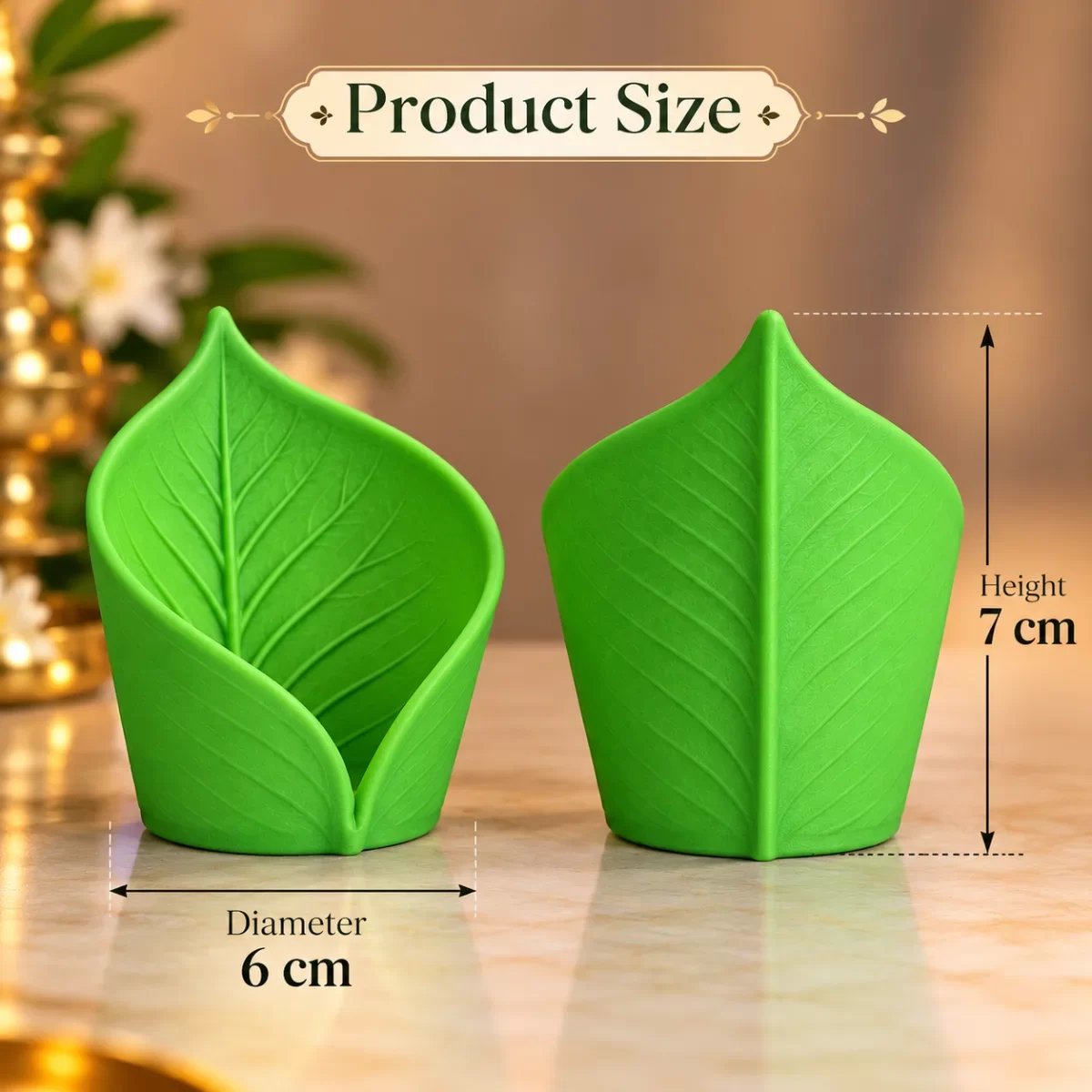 Leaf LED Diya Holder — Copy image 3
