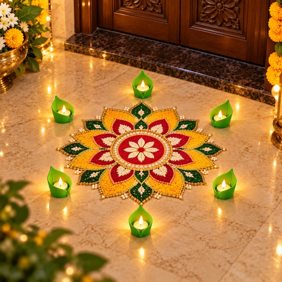 Leaf LED Diya Holder — Copy image 6