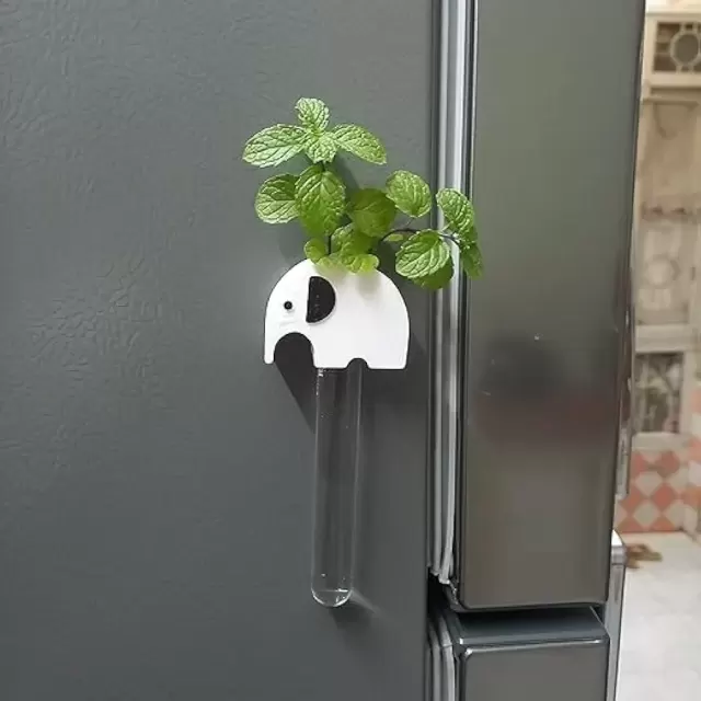 Elephant Magnet Test Tube Planter for Cupboard, Fridge and for Any Metallic Surface