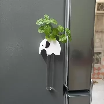 Elephant Magnet Test Tube Planter for Cupboard, Fridge and for Any Metallic Surface