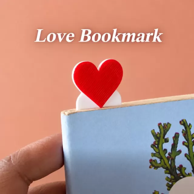 Love Heart Bookmark Set of 2 – Red Heart Bookmark for Books